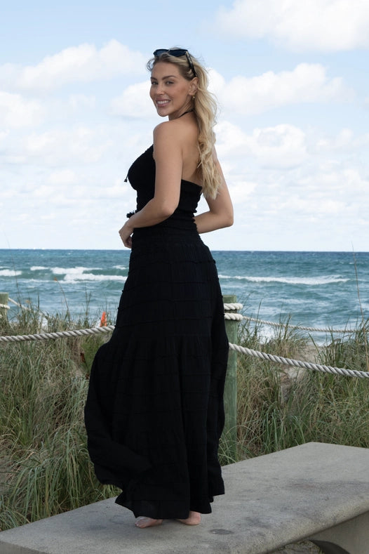 Saint Tropez Dress Black-Dress-Cotton Natural-S-Urbanheer