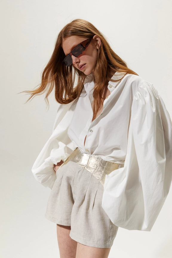 Samba Cotton Poplin Shirt - White-Shirt-Lanhtropy-XS-White-Urbanheer