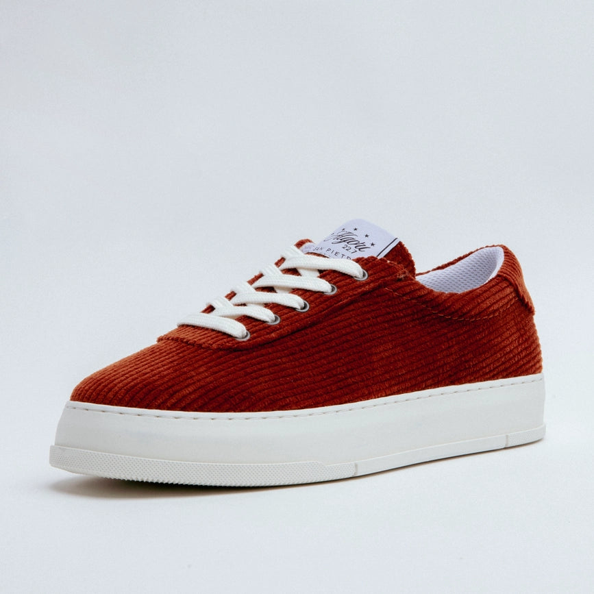 San Pietro 22.7 Corduroy Dark Orange Sneaker-Sneakers-Algori-36-Urbanheer