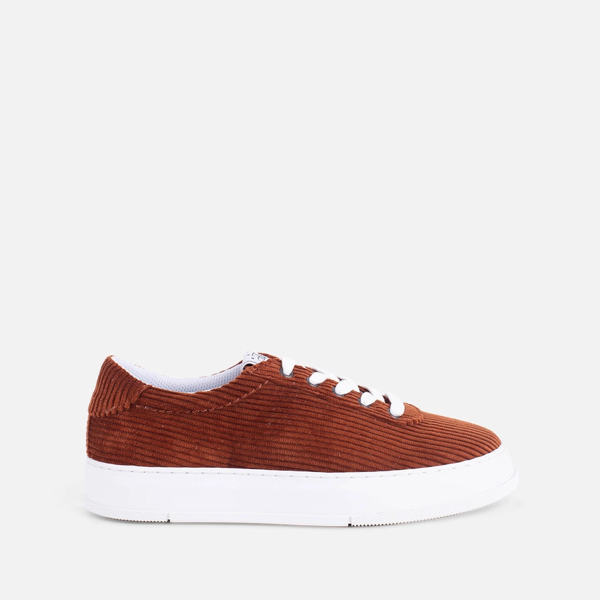 San Pietro 22.7 Corduroy Dark Orange Sneaker-Sneakers-Algori-36-Urbanheer