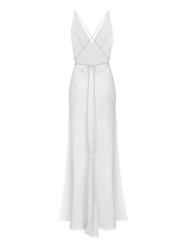 Sand Castle Linen Dress-Dress-Dor Raw Luxury-XS-White-Urbanheer