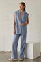 Sasha Sleeveless Blazer Vest-Blazer-Crescent-XS-LIGHT BLUE-Urbanheer