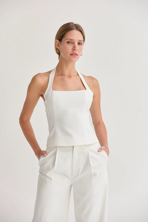 Sasha Tailored Halter Top