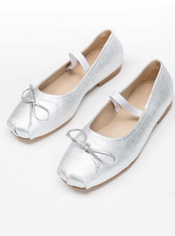 Satin Ballet Flats Maya-Ballet Flats-Nenya Fashion Limited-36-Silver-Urbanheer