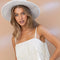 Satin Base Studded Tiered Fringe Cami Top White-Top-Blue B-S-WHITE-Urbanheer