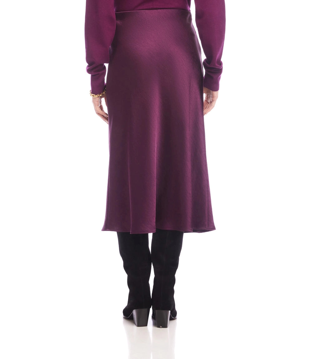 Satin Bias Cut Midi Skirt