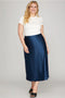 Satin Bias Midi Skirt Plus size