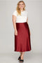 Satin Bias Midi Skirt Plus size