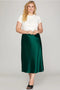 Satin Bias Midi Skirt Plus size