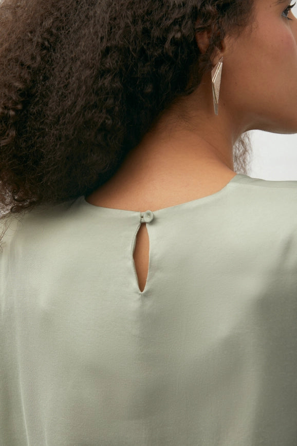 Satin Blouse Green-Blouse-A LINE-XXS/XS-Green-Urbanheer