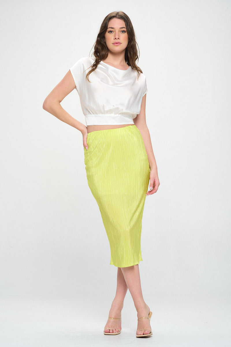 Satin Cowl Neck Short Sleeve Crop Top with Open Back Detail and Tie-New Arrival-Reneecollection-Small-WHITE-Urbanheer