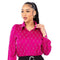 Satin & Rhinestone Button Down Collared Shirts Fuchsia-Shirts-7MANGO7-S-Urbanheer