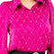 Satin & Rhinestone Button Down Collared Shirts Fuchsia-Shirts-7MANGO7-S-Urbanheer
