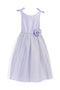 Satin & Tulle with Double Bow Shoulder-Baby Girl Dress-Sweet Kids, Inc.-S (6mths)-lilac-Urbanheer