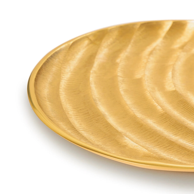 Savanna Gold Decorative Tray, 12"-Tray-GAURI KOHLI-12.0" x 12.0" inches-Urbanheer