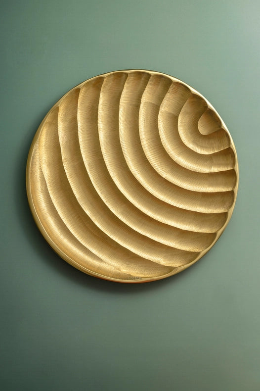 Savanna Gold Decorative Tray, 12"-Tray-GAURI KOHLI-12.0" x 12.0" inches-Urbanheer