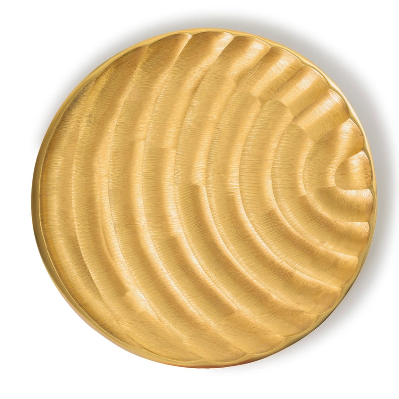 Savanna Gold Decorative Tray, 12"-Tray-GAURI KOHLI-12.0" x 12.0" inches-Urbanheer