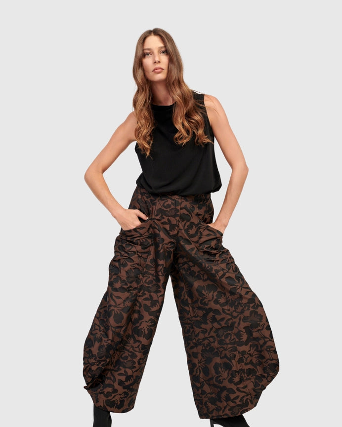 Sazerac Punto Pants, Brown-Pants-Alembika-US 4-6-Brown-Urbanheer