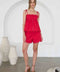 Scallop Eyelet Detail Tie Strap Embroidered Top