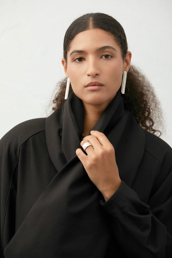 Scarf Black-Scarf-A LINE-One Size-Black-Urbanheer