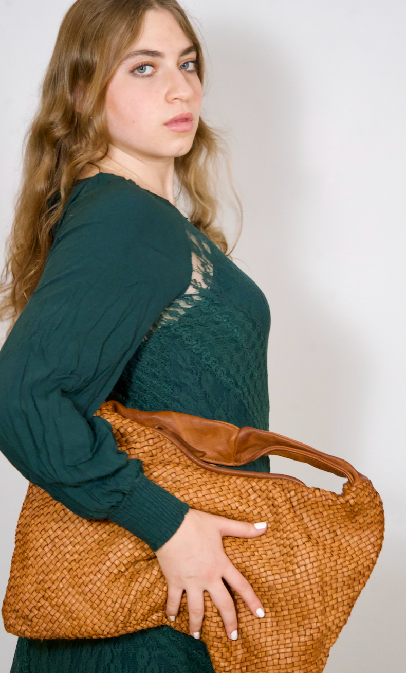 Intrecciato (Braided) Shoulder - Cognac