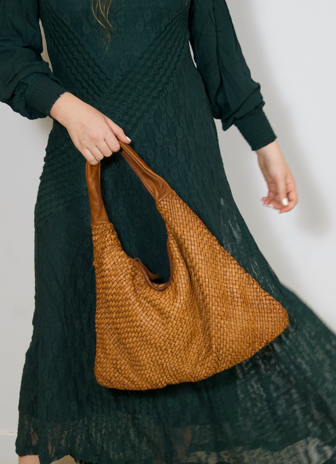 Intrecciato (Braided) Shoulder - Cognac