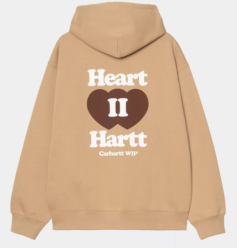 CARHARTT Hooded Heart II Hartt Sweat Jacket - Dusty H Brown