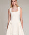 Sculpted Flounce Mini Dress