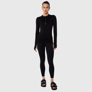 Seamless Long Sleeve Top - Black-Top-Nicky Kay-XS-Black-Urbanheer