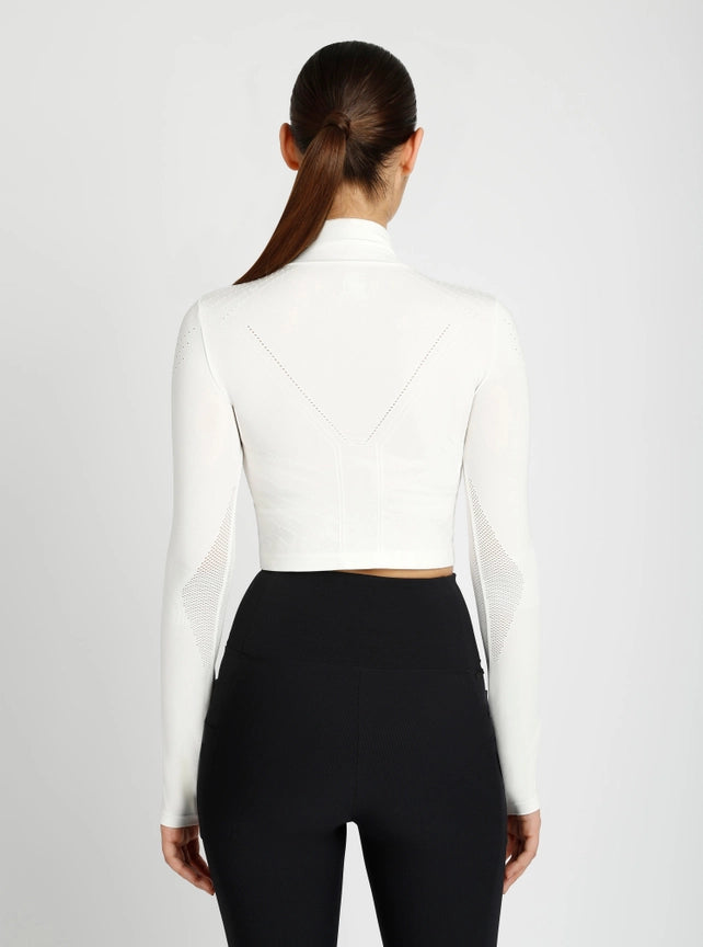 Seamless Mock White-Top-Blanc Noir-S-White-Urbanheer