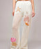 Seashell Embroidered Elastic Waist Pants-Pants-Blue B-S-OFF WHITE-Urbanheer