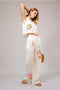 Seashell Embroidered Sweater Crop Top-Top-Blue B-S-OFF WHITE-Urbanheer