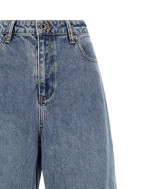 Self-Portrait Blue Barrel Leg Jeans