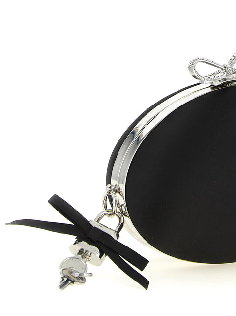 Self-Portrait Clutch Satin Oval