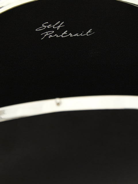 Self-Portrait Clutch Satin Oval