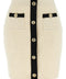 Self-Portrait Cream Sequin Knit Mini Skirt