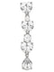 Self-Portrait Crystal Heart Tiered Earrings