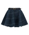 Self-Portrait Flared Denim Mini Skirt