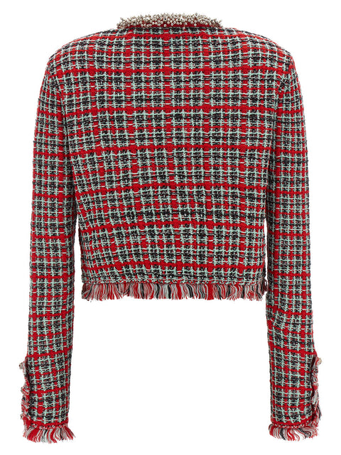 Self-Portrait Fringed Knit Jacket