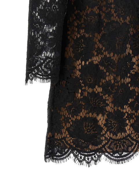 Self-Portrait Lace Dress With Jewel Collar