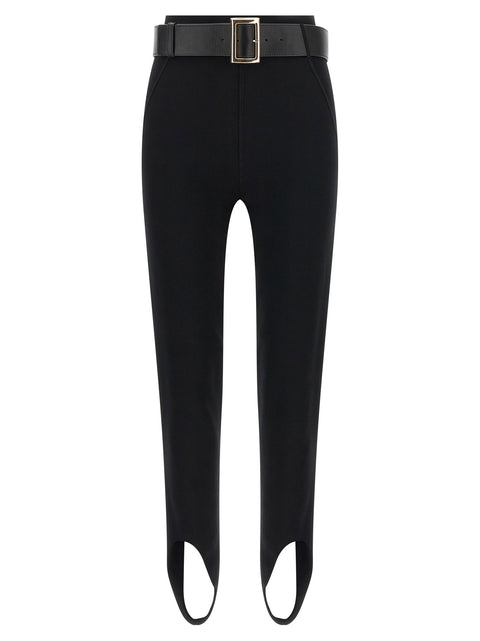 Self-Portrait Leggings With Stirrup And Belt