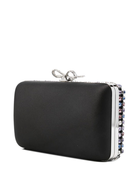 Self-Portrait Multi Crystal Chainmail Clutch