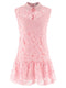 Self-Portrait Pink Lace Collared Dress