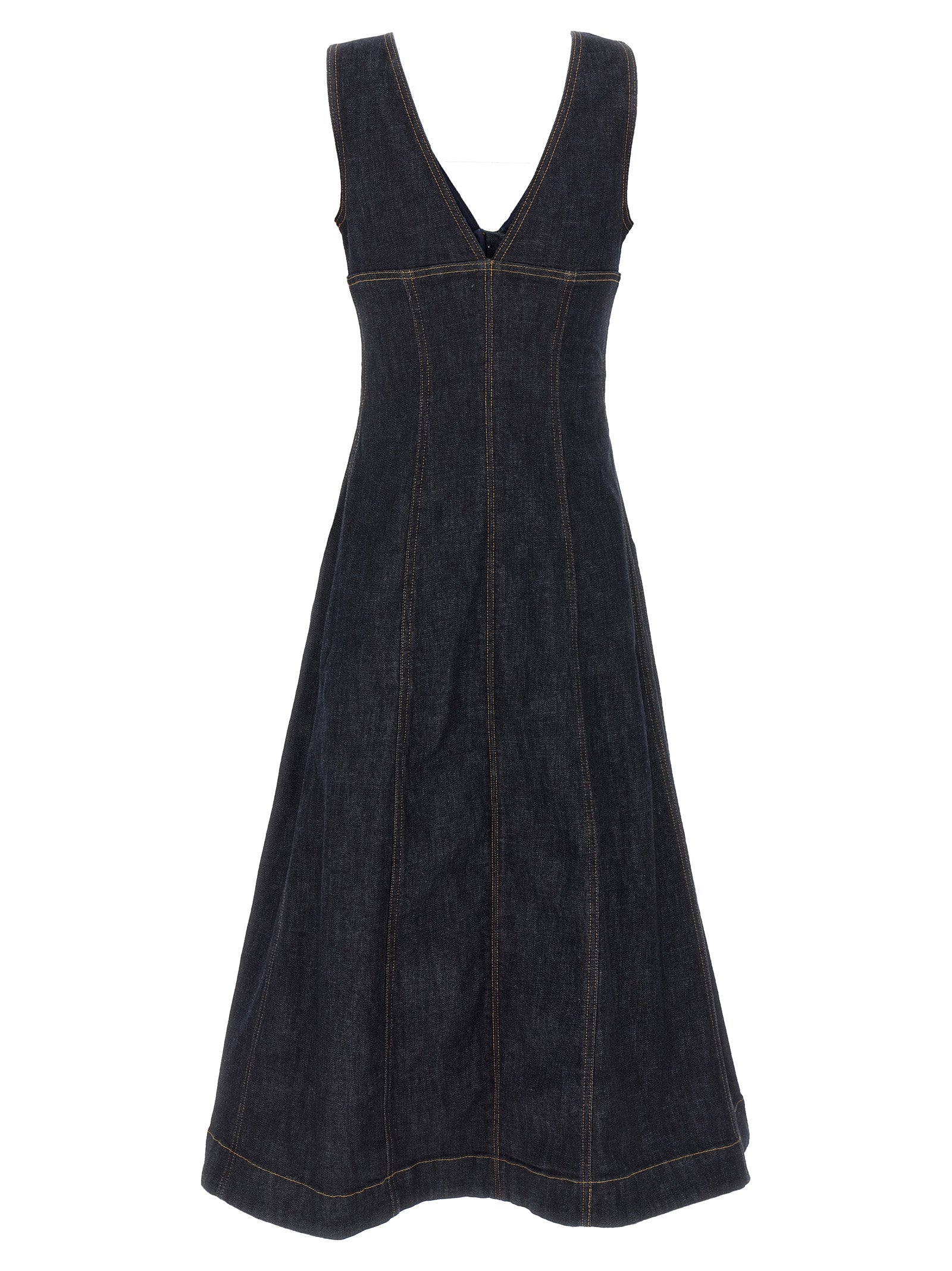 Self-Portrait Self Portrait Indigo Denim Midi Dress