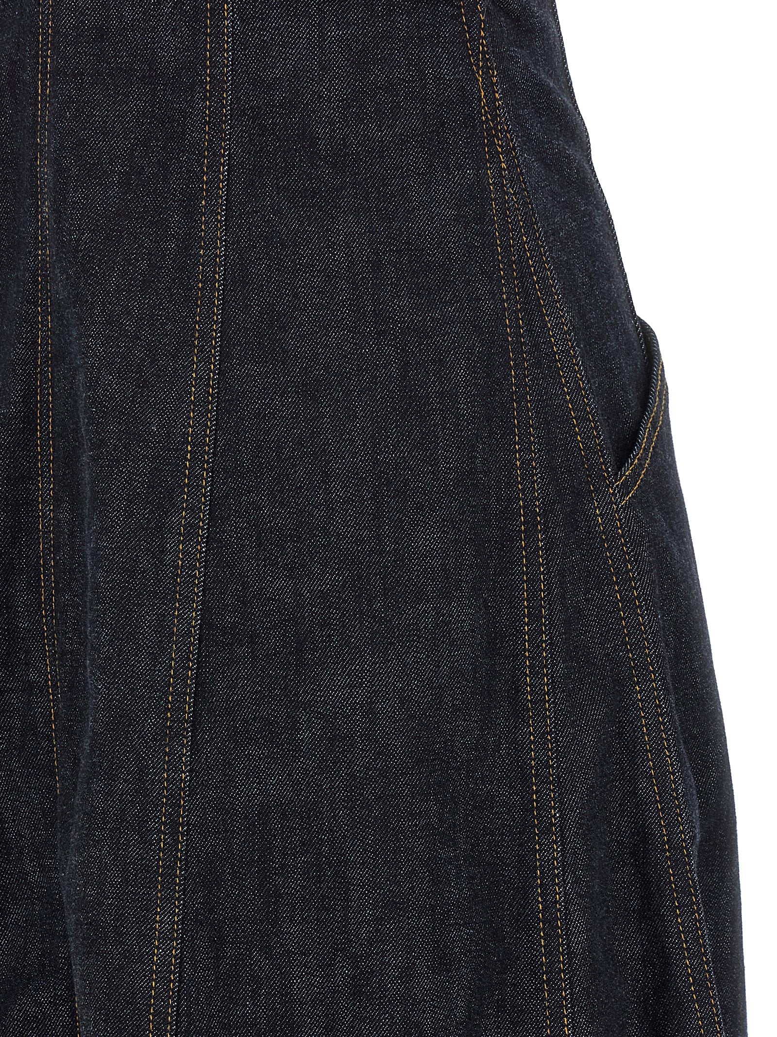 Self-Portrait Self Portrait Indigo Denim Midi Dress