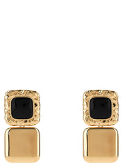 Self-Portrait Self Portrait Mottled Gold Black Tiered Earrings