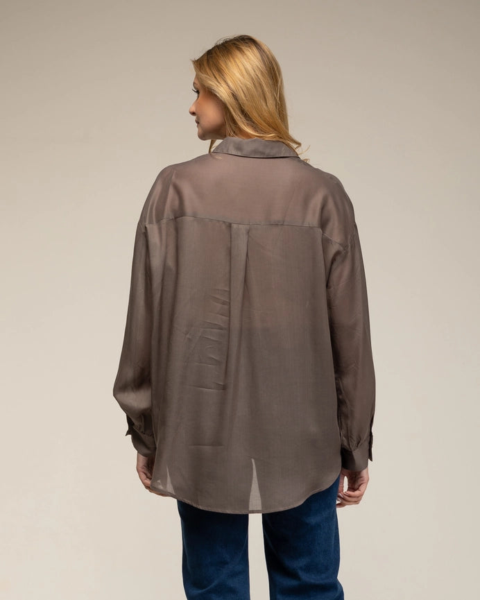 Semi-Transparent Oversized Shirt with Buttons FLOCK-Shirt-Tantra-S-FLOCK-Urbanheer