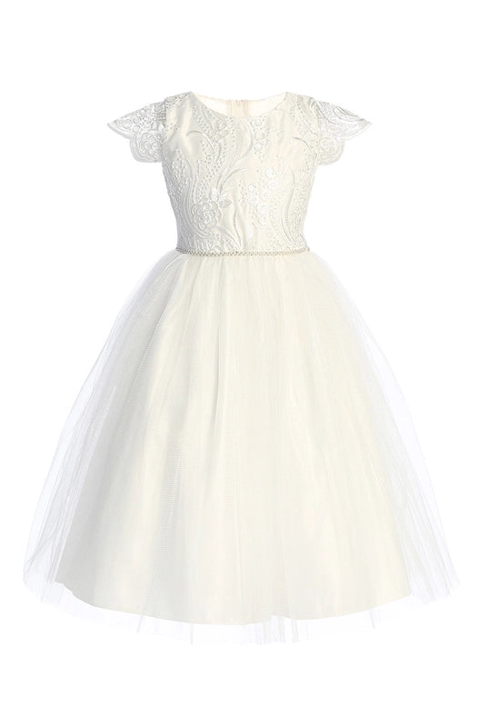 Sequin Lace Top with Satin & Tulle-top and skirt-Sweet Kids, Inc.-2-off white-Urbanheer