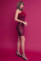 Sequin Mini Dress with Fur-Dress-RIVIR-S-RED-Urbanheer