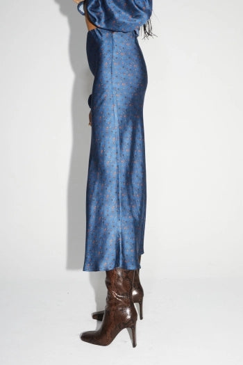 Serena Halo Blue Mermaid Skirt-Skirt-IMPREVU-XS-Urbanheer